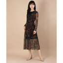 デシグアル Desigual 蝶々 スリムミディワンピース (グリーン)