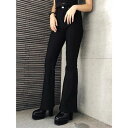 アンビー ENVYM フレアカラージェギンス (Black)