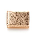 【アウトレット】アースミュージックアンドエコロジーアウトレット earth music&ecology outlet NANANOEL シワメタリックレザー三折財布 (Pink Gold)