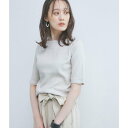 ビス ViS ランダムテレコ5分袖プルオーバー (ベージュ(27))