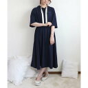 フィント F i.n.t ロゴリボンスムースワンピース (NAVY)