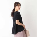 インデックス INDEX ブラウスドッキングバックタックジャージ【WEB限定アイテム】 (ブラック)