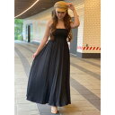 デュラス DURAS バックレースアップサテンワンピース (BLACK)