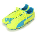 プーマ PUMA サッカースパイク エヴォスピード 1.4 HG evoSPEED 1.4 HG 103265 3201 (セーフティ イエロー×アトミック ブルー)