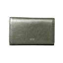 ヒロフ HIROFU 【ジョルナータ】二つ折り財布 レザー ウォレット 本革 メタリックカラー (スチールグレー)
