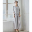 ドレスプラス DRESS+ きちんと感リラクシーセットアップパンツドレスパーティードレス (グレー)