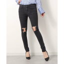 スタイルナンダ STYLENANDA ダメージデニムパンツ(BLACK)