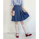 フィント F i.n.t ボックスプリーツスカート (BLUE)