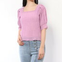 チーク Cheek mimiパワショルシャーリングブラウス (PINK)