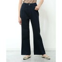 アルシーヴ archives ピンタックフレアデニムパンツ (NAVY)