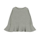 ティティベイト titivate ペプラムフレアスリーブニットプルオーバー (杢グレー)