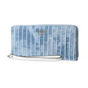 ゲス GUESS KORRY CRUSH LARGE ZIP AROUND WALLET (DENIM STRIPE)