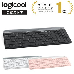 <strong>ロジクール</strong> K580 スリムマルチデバイスキーボード 静音 <strong>ワイヤレスキーボード</strong> Bluetooth 超薄型 小型 Unifying テンキー 無線 K580GR K580OW K580RO 国内正規品 2年間無償保証