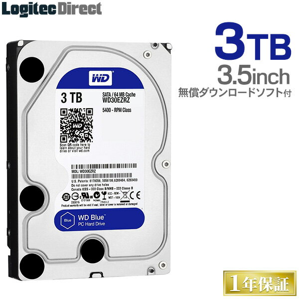 WD Blue WD30EZRZ n[hfBXN HDD 3TB 3.5C` WebN̕ۏ؁E_E[h\ȃ\tgt Western DigitaliEGX^fW^j LHD-WD30EZRZ 