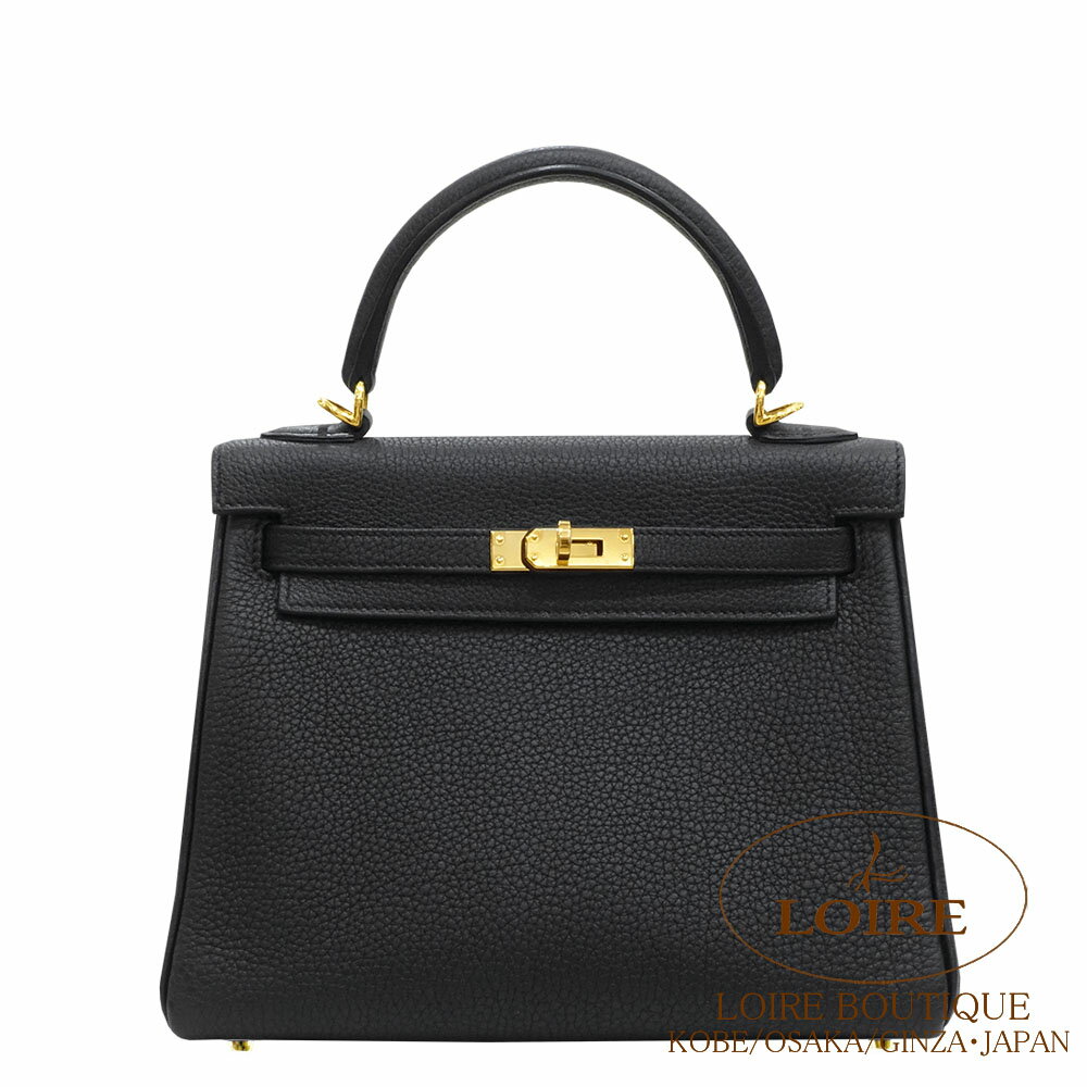 エルメス ケリー 25 内縫 クロ トゴ ゴールド金具 HERMES Kelly 25 Retourne NOIR(89) Togo Gold