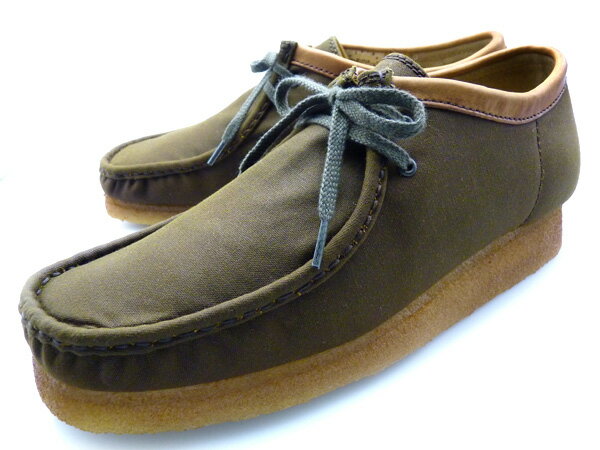 CLARKS WALLABEEBROWN WAXY 20342815クラークス ワラビー ブラウンワキシー キャンバス【送料無料】　