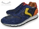 VOILE BLANCHE 9106 NAVY LIAM POWER ボイルブランシュ メンズ スニーカー ローカット 靴 くつ 送料無料 イタリア ブランド グラデーション メッシュ スエード スポーツ ネイビー レッド オレンジ 【 あす楽対応 】
