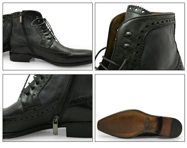 OROBIANCO MENS WINGTIP BOOTS VENEZIA NERO オロビアンコ ウイングチップブーツ ベネチア ベネツィア ネロ ブラック 黒 ウイングチップ ブーツ イタリア シューズ 靴 送料無料