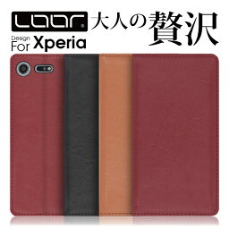 LOOF ROYALE Xperia Ace XZ3 XZ2 XZ Premium <strong>ケース</strong> カバー X Performance XZs Z5 Z4 Xperiaace Xperiaxz3 Xperiaxz2 Premium <strong>ケース</strong> カバー スマホ<strong>ケース</strong> 本革 レザー カード収納 カードポケット スタンド ベルトなし シンプル Leather