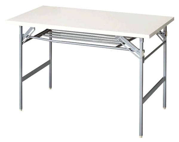 ★新品★折りたたみ会議テーブル 棚付き オフィス 机 KYKT-1260