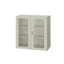 【最大1万円クーポン10/20限定】ガラス両開き書庫 書類 送料無料 NWS-0909KG-AW LOOKIT オフィス家具 インテリア