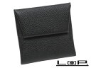 【美品】 HERMES エルメス バスティア コインケース 小銭入れ 財布 サイフ エプソン ブラック ノワール 黒 X刻 【A34129】 【中古】