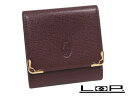 【未使用】 Cartier カルティエ コインケース 小銭入れ 財布 サイフ レザー ボルドー 赤 【A39660】 【中古】