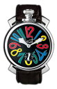  GAGA MILANO(ガガミラノ)　イタリア製　手巻き式　メンズ腕時計　ブラック　クレイジー　☆♪キャッシュバックキャンペーン中！