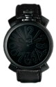 　GAGA MILANO(ガガミラノ)　イタリア製　手巻き式　メンズ腕時計　ブラックIP仕上げ　ブラック　ブラック　☆♪キャッシュバックキャンペーン中！