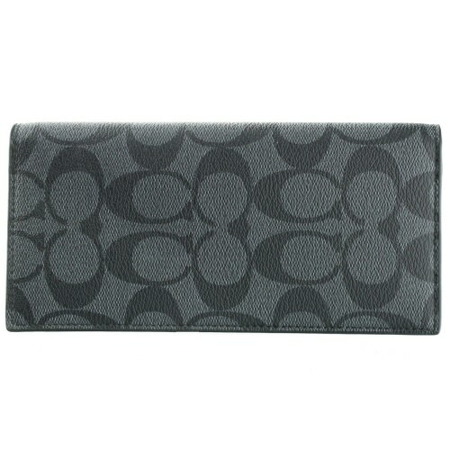 COACH OUTLET コーチ アウトレット 長財布 F75013 CQ/BK ヘリテージ シグネチャー 【coo5】