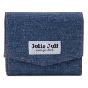 Jolie Joli ジョリージョリ 三つ折り財布 レディース ブルー/ピンク 2017902 004 デニム