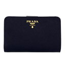 PRADA プラダ 二つ折り財布 レディース ブラック 1ML225 QWA F0002 NERO