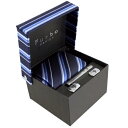 【48時間限定ポイント5倍 8/21 9:59まで】Furbo フルボ ネクタイ&タイバー&カフス&チーフ 4点セット F2177K-4