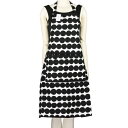 marimekko マリメッコ エプロン ホワイト ブラック 067316 190
