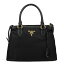 PRADA プラダ ショルダーバッグ レディース ブラック 1BA173 QXO TESSUTO+SOFT CALF