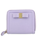Ferragamo フェラガモ 二つ折り財布 レディース ヴァラ リボン ピンク 22D156 LILAC