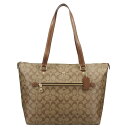COACH OUTLET コーチ アウトレット トートバッグ シグネチャー カーキ サドル F79609 IME74