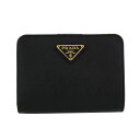 PRADA プラダ 二つ折り財布 レディース ブラック 1ML018 QHH NERO F0002