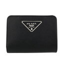 PRADA プラダ 二つ折り財布 レディース SAFFIANO ブラック 1ML018 2DKY F0002 NERO