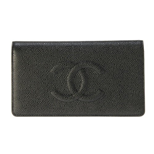【5%OFFクーポン対象品 5/31 9:59まで】CHANEL シャネル 長財布 A48651 ブラック シグネチャー 【cha5】
