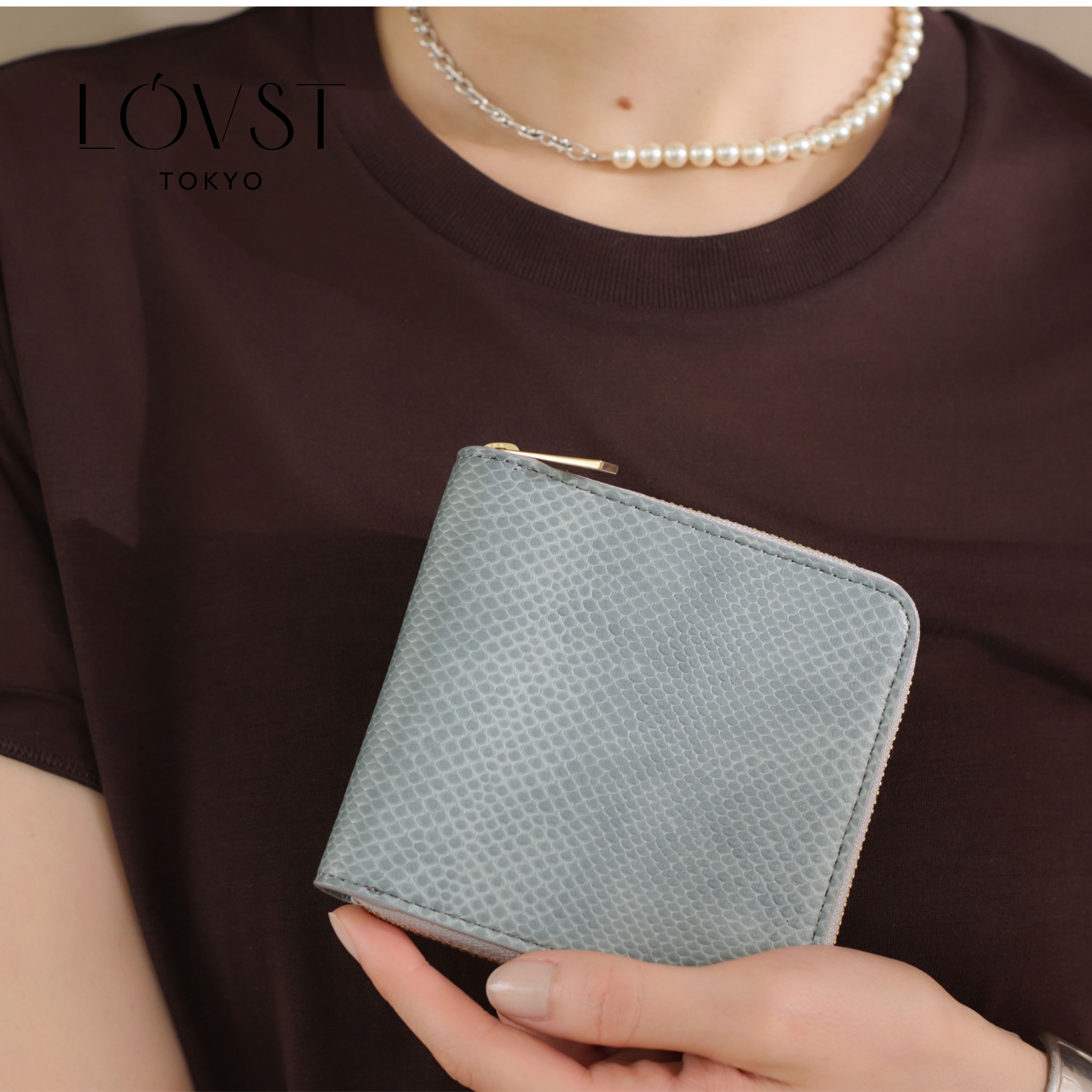 アップルサマエルウォレット 【LOVST TOKYO】ラウンドジップウォレット 青森県アップルレザー ラヴィストトーキョー