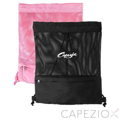 ＜カペジオ（Capezio）ブランドロゴ入りメッシュのバック 巾着バッグ B57＞【HLS_DU】【ポーチ 巾着袋 小物入れ キッズ 子供 バッグ バック 鞄 ダンス ステージ衣装 舞台衣装 ダンス ガールズ プレゼント バレエ衣装 お遊戯会 リトルプリンセス】