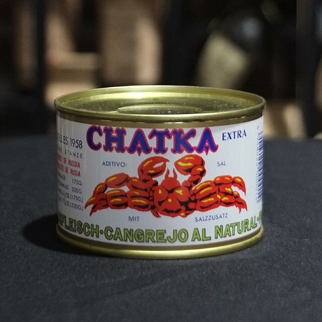 タラバガニ缶詰 チャトカ 脚肉100％ 175グラム [22607]