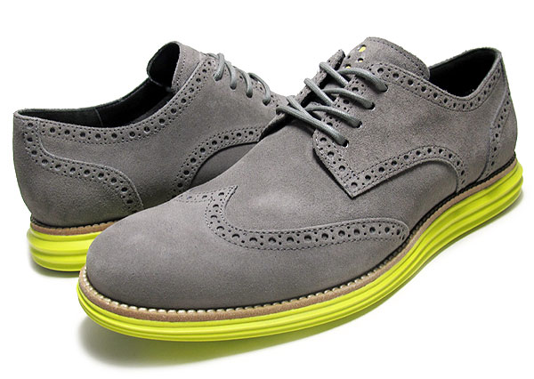 COLE HAAN LUNARGRAND WING TIP chrcl gry suede ワイズMEDIUM★★★期間限定!!激得2000円OFFクーポン発行中!!★★★