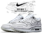 お得な割引クーポン発行中!!【送料無料 ナイキ エアマックス 1】NIKE AIR MAX 1 SKETCH TO SHELF white/white-black cj4286-100 スニーカー ティンカー・ハットフィールド TINKER HATFIELD