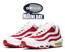 お得な割引クーポン発行中!!【あす楽 対応!!】【送料無料 ナイキ エアマックス 95】NIKE AIR MAX 95 white/volt-white MARINE DAY cq3644-171 マリン ボーダー 海の日 スニーカー ホワイト レッド