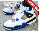 最大3,000円OFFクーポン発行中!!★プライスダウン★【ナイキ ジョーダン レディースサイズ】NIKE AIR JORDAN 4 BG "MOTORSPORT" wht/varsity blue-blk