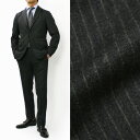 秋冬アウトレット【SALE30】【国内正規品】 BOGLIOLI ( ボリオリ ) / ETON ( イートン ) / ウール チョークストライプ 3釦段返り ノータック スーツ【チャコール】【送料無料】