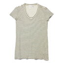 【S/S OUTLET】【SALE30】【国内正規品】【WOMEN】S/S forte_forte ( フォルテフォルテ ) / シルク コットン ボーダー Uネック Tシャツ【ホワイト】【送料無料】