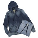 ヤヌーク / YANUK / HOODIE / 一重織り デニット フーデット パーカー【ヴィンテージサックス/ヴィンテージブルー】